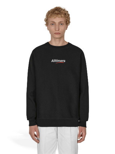 Huppari Alltimers Mini Estate Embroidered Crewneck Sweatshirt Musta | PN1766 001