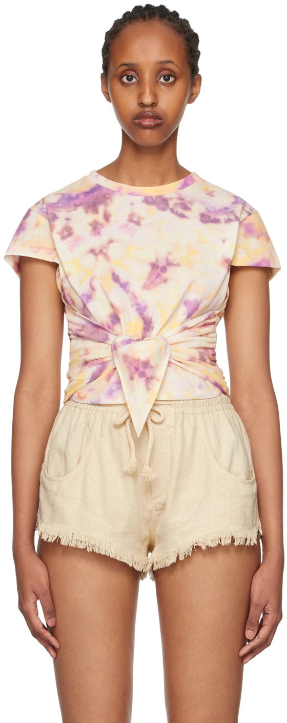 Crop top Isabel Marant Étoile Isabel Marant Etoile Zodya Tie-Dye T-Shirt Monivärinen | 23PTS0033FA-A1N92E