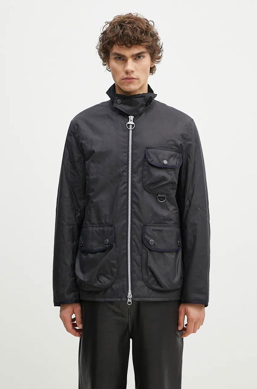 Takki Barbour Wax Jacket Angler Musta | MWX2348