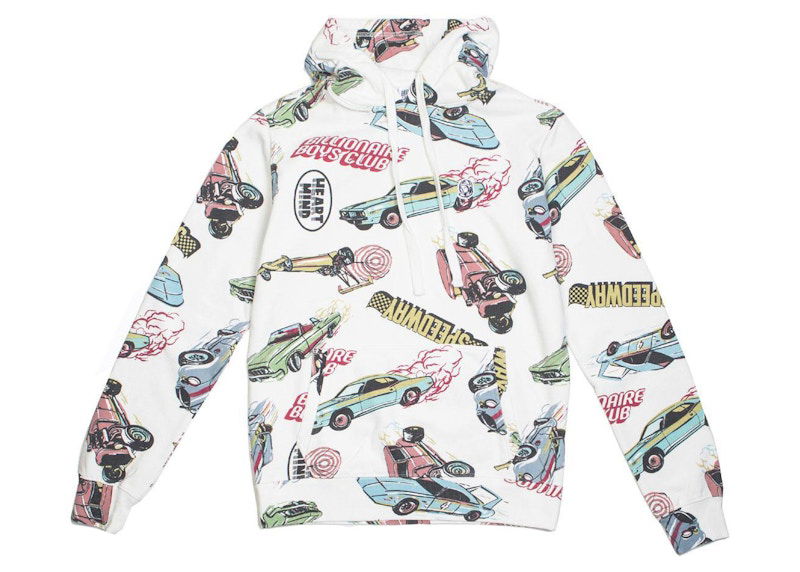Huppari BILLIONAIRE BOYS CLUB Billionaire Boys Club Speedways Print Hoodie Valkoinen | 8911308WHT