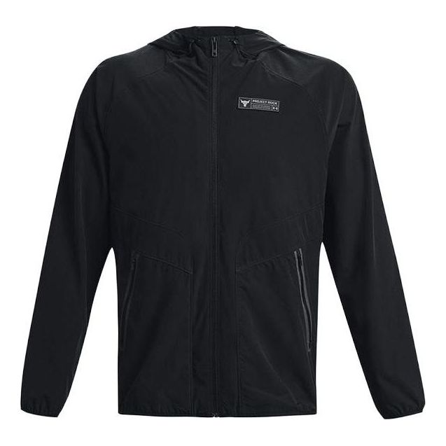 Tuulitakki Under Armour Project Rock Men's Unstoppable  Woven Training Jacket Musta | 1377425-001