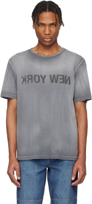 T-paita Helmut Lang Helmut Lang Garment-Dyed 'New York' Tee Harmaa | O10HM508, 0