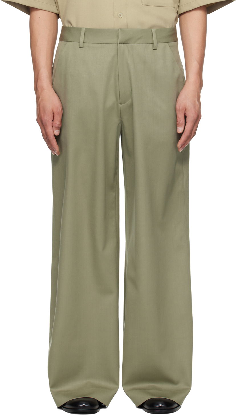Housut Entire Studios Entire Studios Wide-Leg Trousers Vihreä | ESU-S25-3003-KG