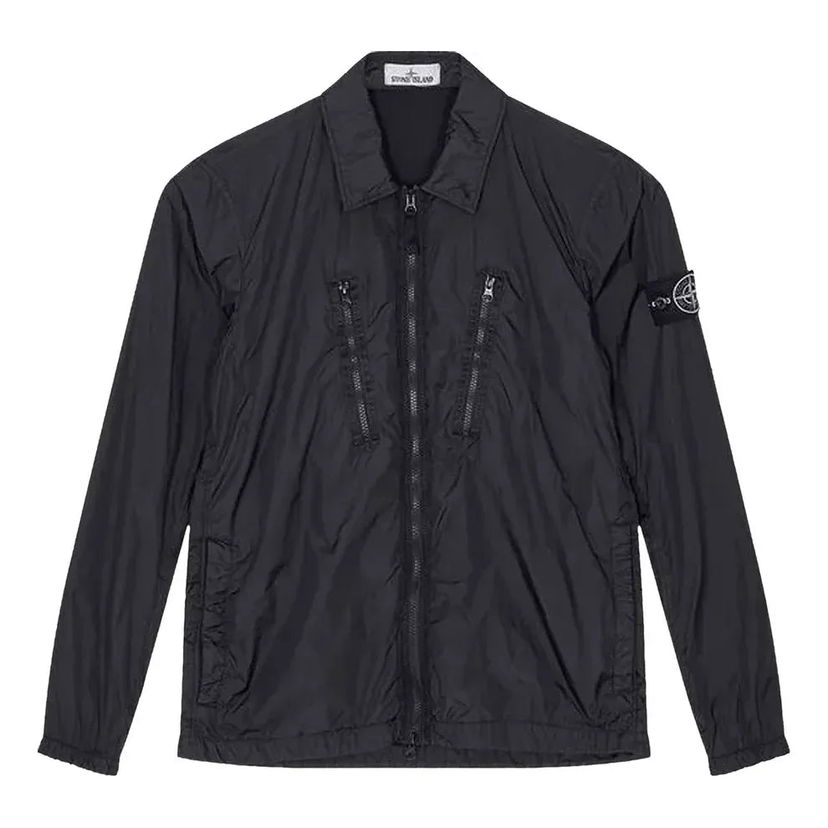 Tuulitakki Stone Island Stone Island Men's Overshirt Jacket Musta | 751510523-V0029