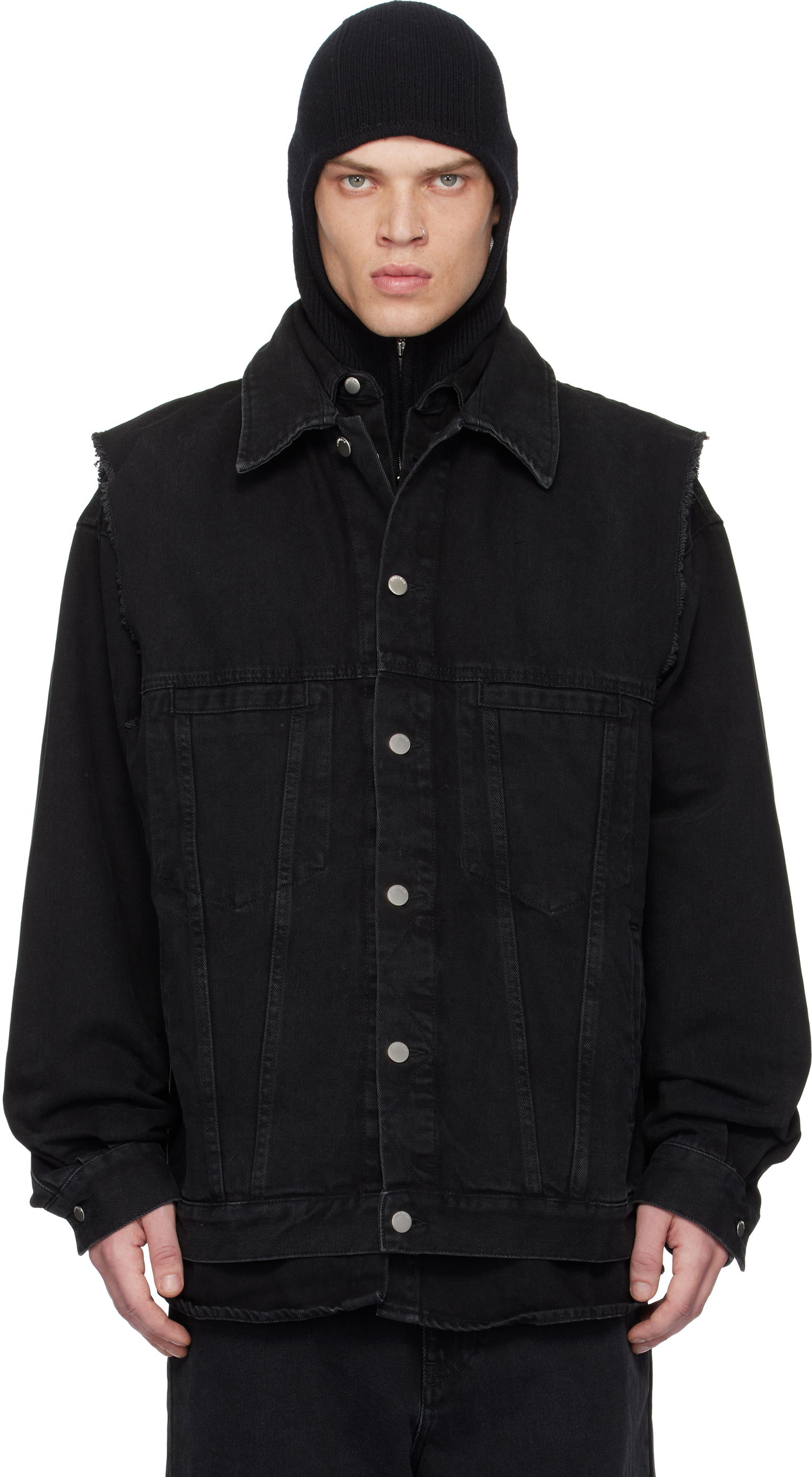 Liivi Ambush Layered Denim Jacket Musta | BMYE001F24DEN0011100, 0