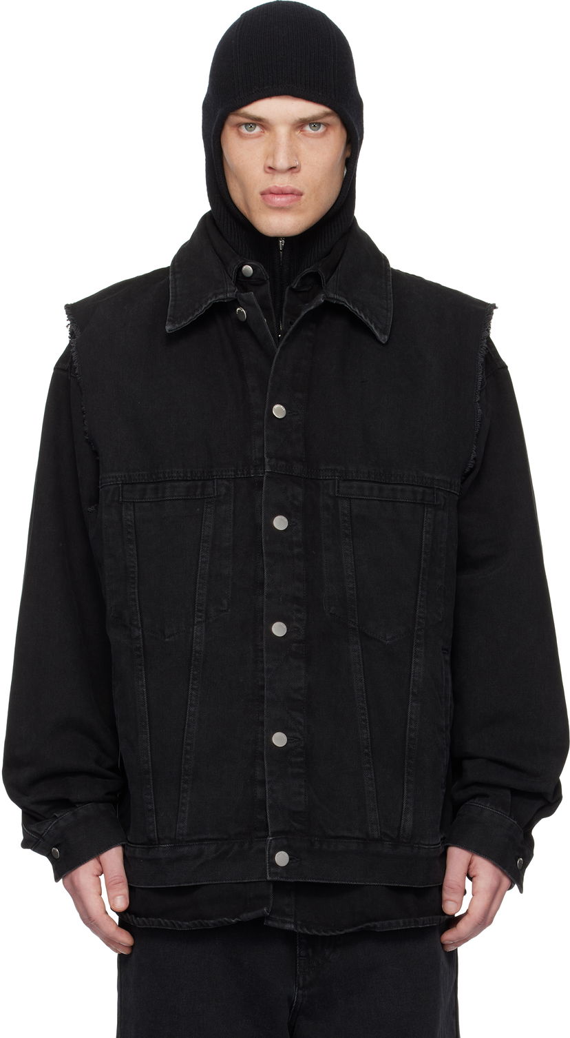 Liivi Ambush Layered Denim Jacket Musta | BMYE001F24DEN0011100