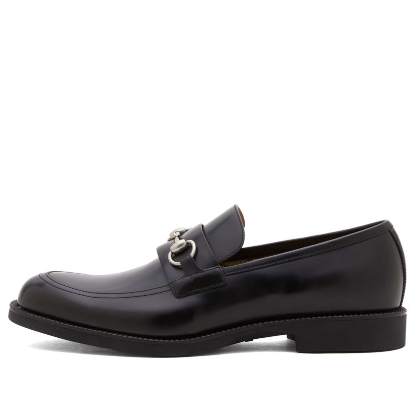 Tennarit ja kengät Gucci Tempe Horsebit Leather Loafer with Rubber Sole, Size EU 39 Musta | 812152-AAD7W-1000