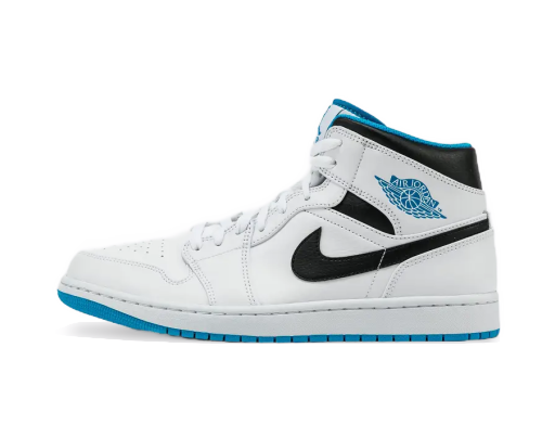 Rajoitettu erä Jordan Air Jordan 1 Mid "Laser Blue" Valkoinen | 554724-141
