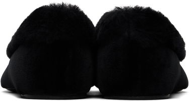 Vaatteet TOTEME TOTEME Fleece Edge Velvet Ballerina Flats Musta | 251-WAS0183-FB0361, 1