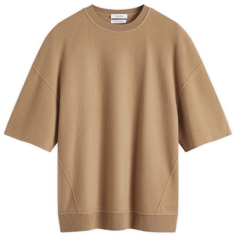 Villapaita Max Mara Max Mara Haven Oversized Cashmere T-Shirt Ruskea | 2511921011600-Camel