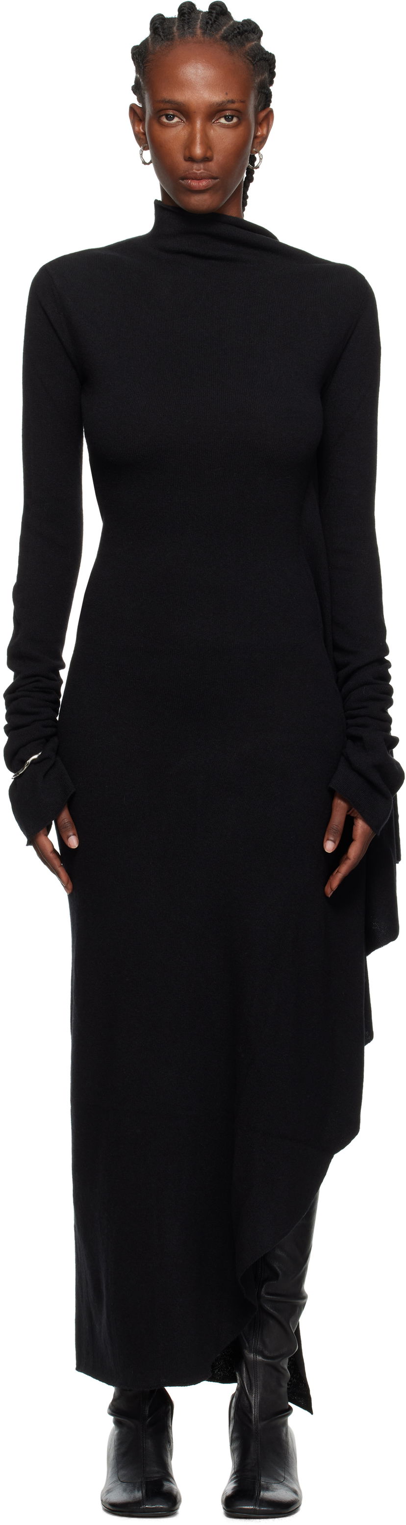Mekko Ann Demeulemeester Ann Demeulemeester Vabu Maxi Dress Musta | 2520-W-KN59-KN073-099