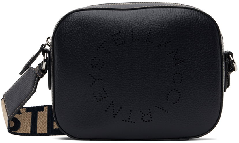 Olkalaukku Stella McCartney Mini Camera Perforated Logo Shoulder Bag Musta | 700266WP0057