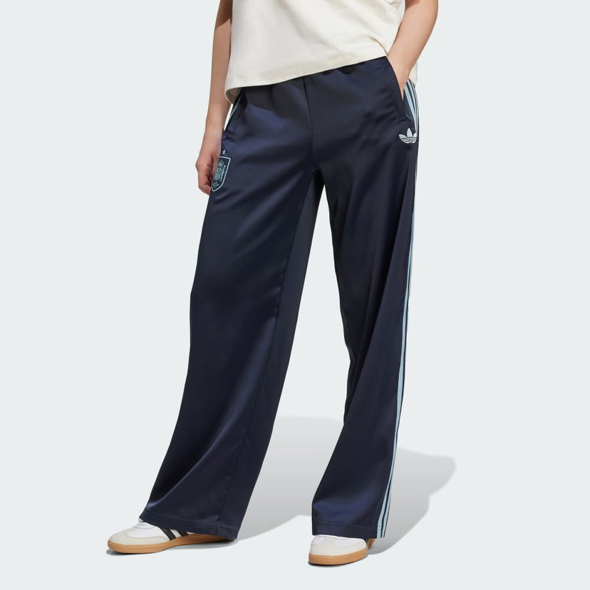 Housut adidas Performance Spain Satin Track Pants Tummansininen | JJ2741