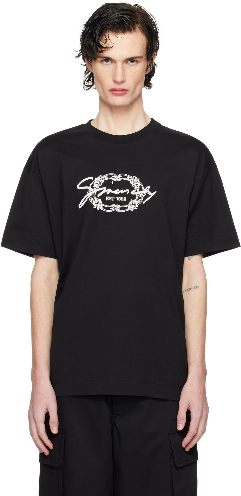 T-paita Givenchy Medallion Logo T-Shirt Musta | BM71MG3YPK001