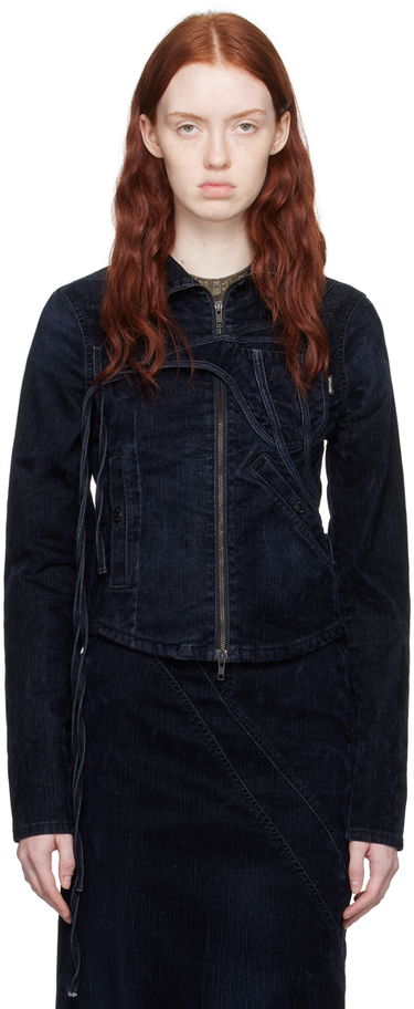 Takki Ottolinger Ottolinger Fitted Denim Jacket Tummansininen | 1703310, 0