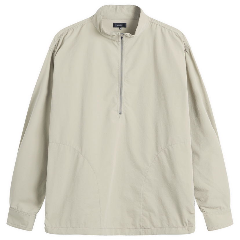 Huppari BEAMS Tech Stand Collar Quarter-Zip Pullover Beige | 1111-1249-803-20