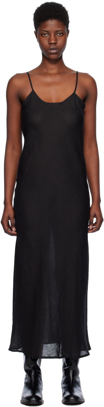 Mekko Baserange Maxi Dress with Scoop Neck Musta | DRDY-SL-000