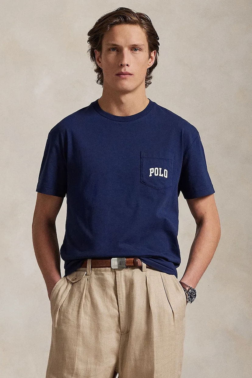 T-paita Polo by Ralph Lauren Polo Ralph Lauren Sscnpktm12 Short Sleeve T-Shirt Tummansininen | 710974585