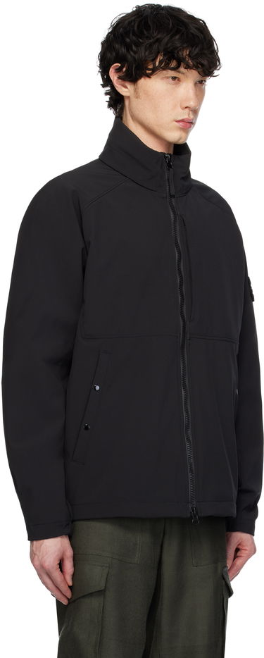 Tuulitakki Stone Island Stone Island Light Soft Shell Jacket Musta | K1S15 4100010 S0A22, 1