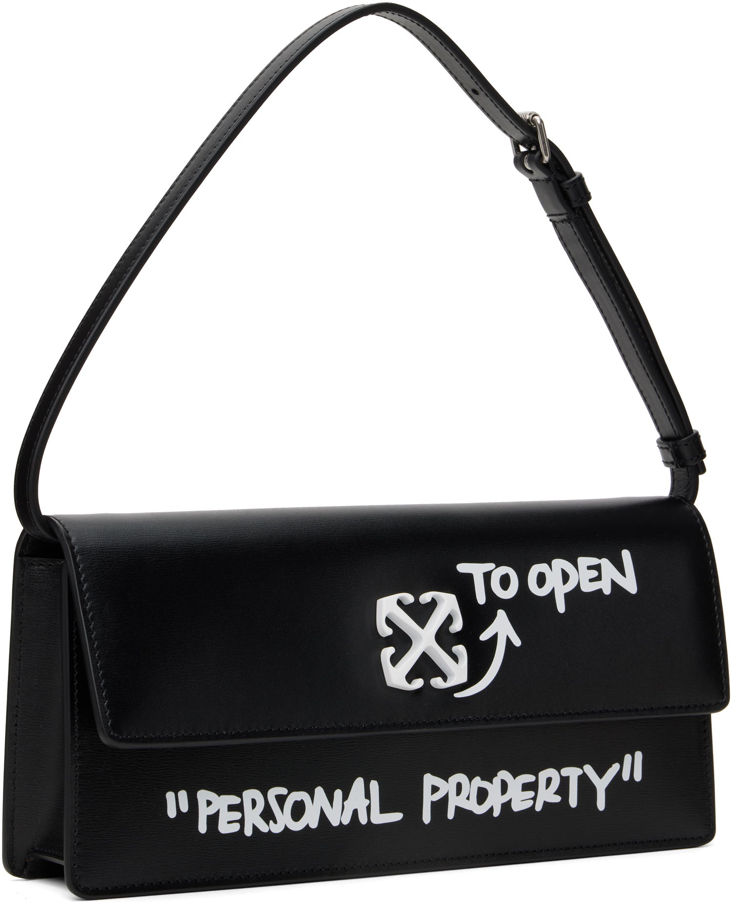 Käsilaukku Off-White Off-White Jitney 1.0 Quote Shoulder Bag Musta | OWNN172C99LEA0021001, 1