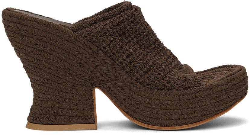 Tennarit ja kengät Bottega Veneta Bottega Veneta Knit Wedge Sandals Ruskea | 658980 V0U80
