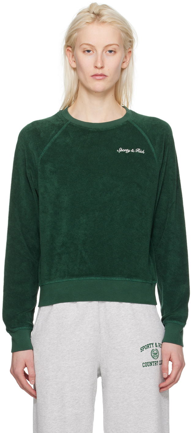 Huppari Sporty & Rich Syracuse Sweatshirt Vihreä | CRAW2378FO