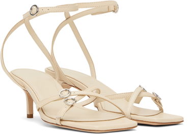 Asusteet Aeyde Aeyde Libby Leather Kitten Heel Sandals Beige | A11-HS-GAIS55TB172-SS25-100-007, 3