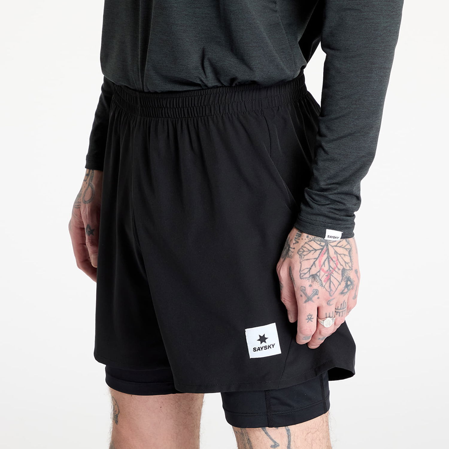 Shortsit Saysky SAYSKY 2 in 1 Pace 5'' Shorts Musta | XMRSH20C901, 1