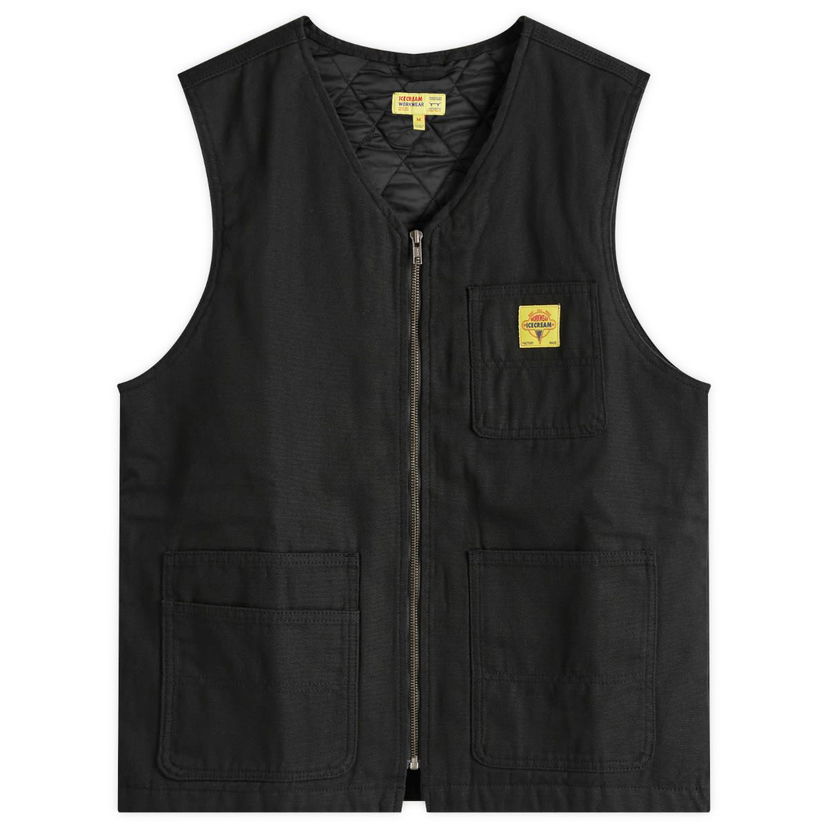 Liivi BBC IceCream ICECREAM Canvas Work Vest, Size Large Musta | ICW25103-BLK