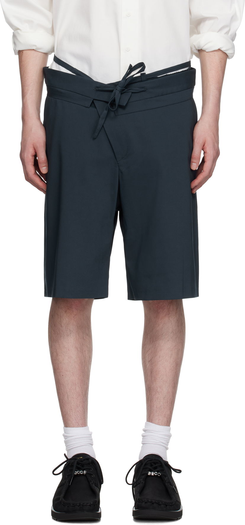 Shortsit Ottolinger Ottolinger Double Fold Suit Shorts Tummansininen | 123-201823-01