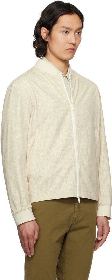 Bomber-takki BOSS BOSS Slim-Fit Bomber Jacket Beige | 50539477, 1