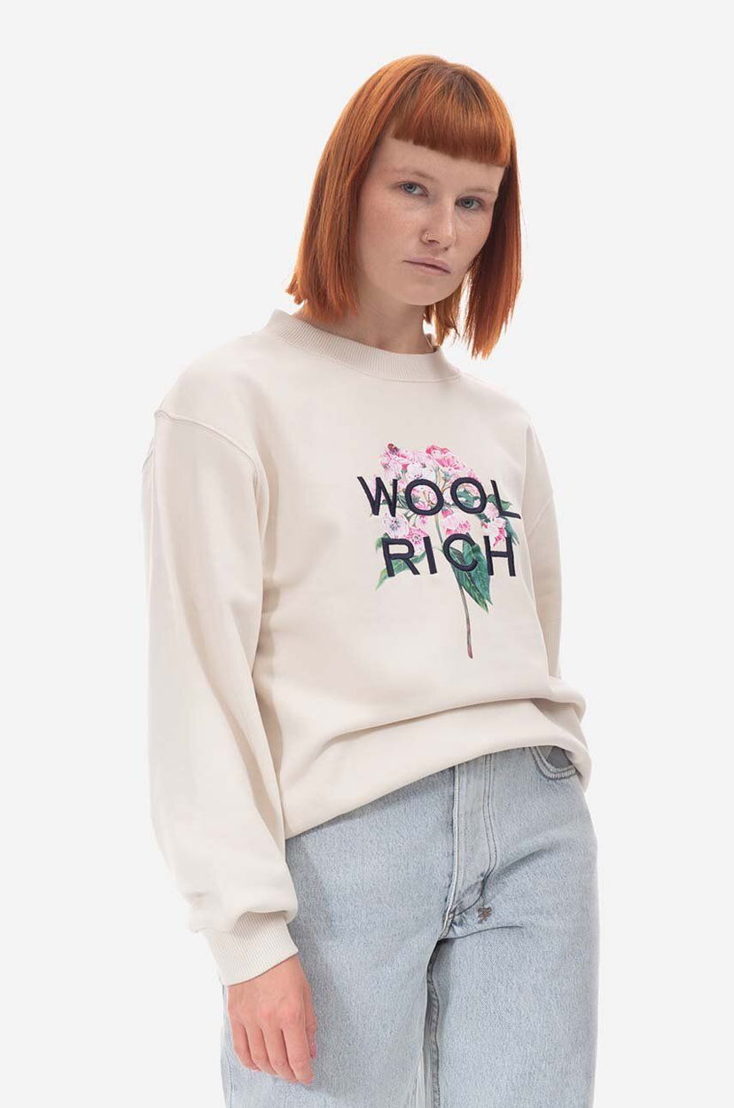 Huppari WOOLRICH Mountain Laurel Sweatshirt Beige | CFWWSW0107FRUT3164