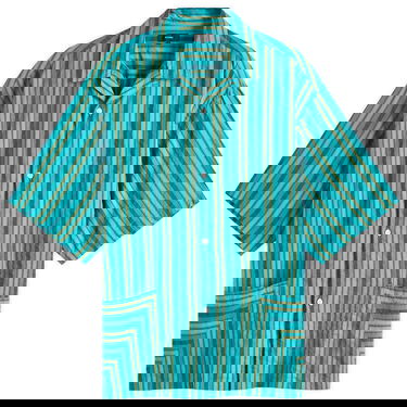 Paita BEAMS Men's Stripe Open Collar Shirt, Size Large Turkoosi | 1101-0564-803-73, 1