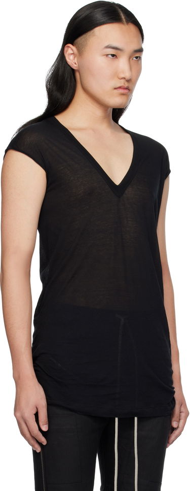Tankkitoppi Rick Owens Rick Owens Hollywood Deep V SL T-Shirt Musta | RU01E5233 UC, 1