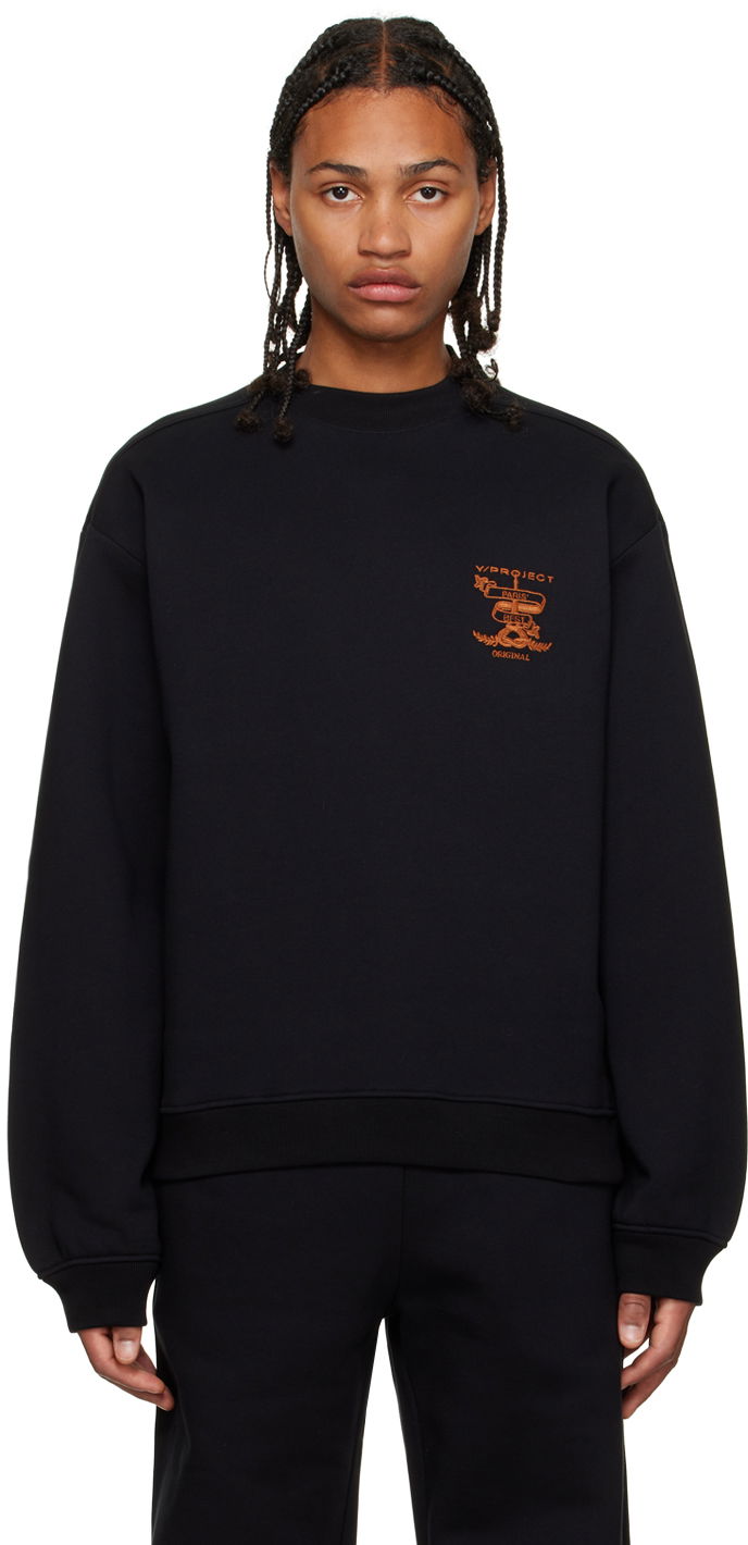 Huppari Y/PROJECT Embroidered Sweatshirt Musta | SWEAT52-S25