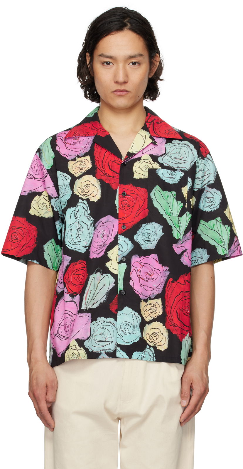 Paita Marni Marni Orion Print Bowling Shirt Musta | CUMU0213A5 UTC506