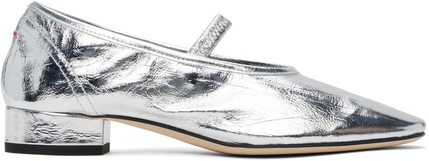 Vaatteet Aeyde Aeyde Pippa Leather Ballerina Flats Metallinen | A11-FL-GLVR25RO126-SS25-920-068, 0