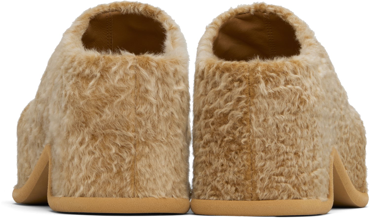 Kengänhoito Dries Van Noten Dries Van Noten Shearling Slip-on Loafers Beige | MS251-758, 1