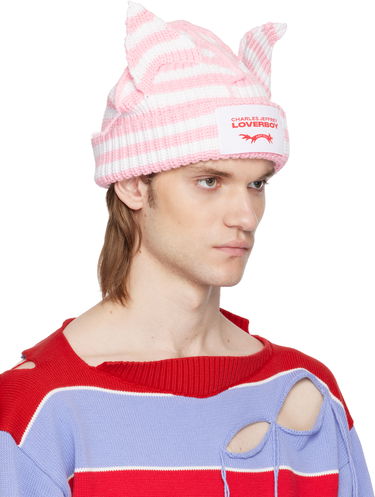 Pipo Charles Jeffrey Loverboy Charles Jeffrey LOVERBOY Chunky Ears Knit Beanie Vaaleanpunainen | 54131402, 3