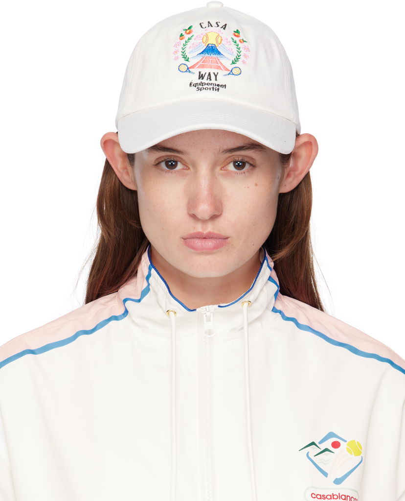 Korkki Casablanca Casablanca 'Casa Way' Mountain Baseball Cap Valkoinen | APF25-HAT-002-04