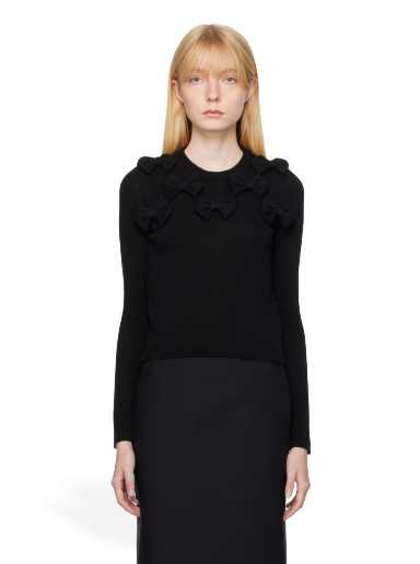 Villapaita Valentino Bows Sweater Musta | 3B0KC51L8B4