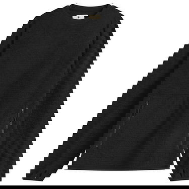 Huppari Snow Peak Thermo Control Fleece Crewneck Pullover with Zippered Pockets Musta | SW-25AU0050-BLK, 0
