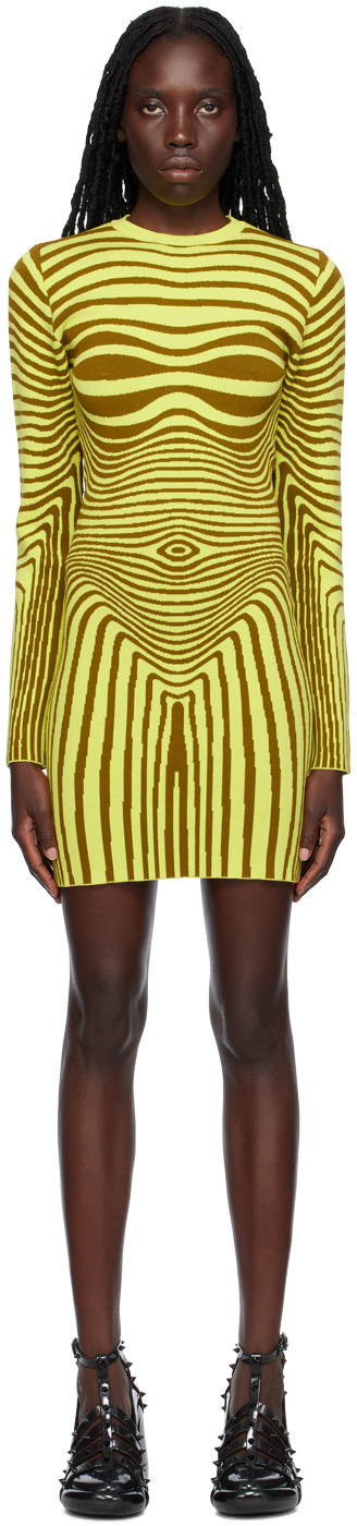 Mekko Jean Paul Gaultier Jean Paul Gaultier 'The Body Morphing' Minidress Keltainen | 23/12-F-RO058-M046-4144
