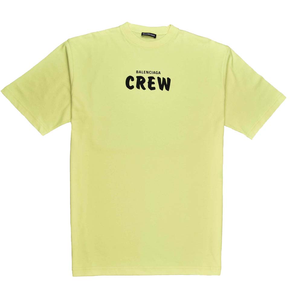 T-paita Balenciaga Crew Logo T-Shirt Keltainen | 612966 TIV24 7072, 0