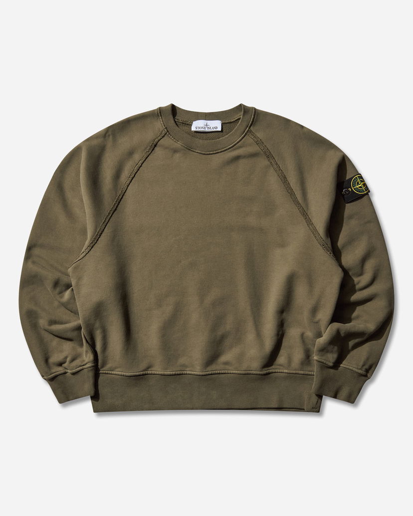 Huppari Stone Island Garment Dyed Oversized Fit Crewneck Sweatshirt Vihreä | K2S15-6100022-S0A20 V0054