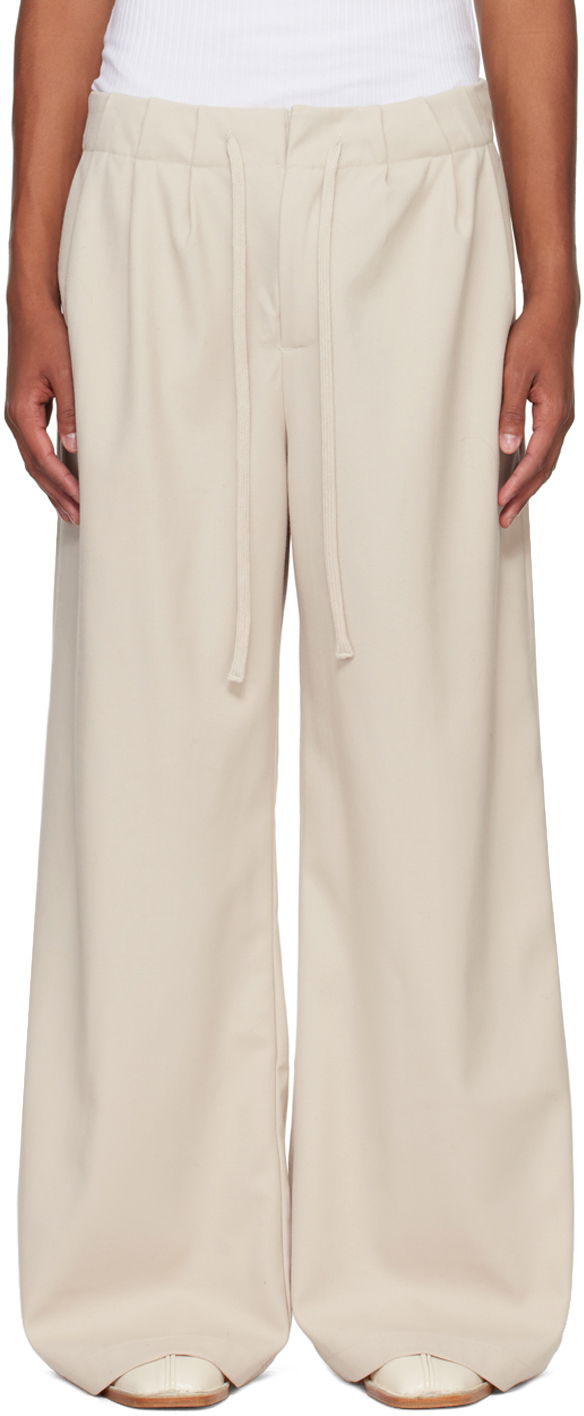 Housut Entire Studios Cinch Trousers Beige | ES2546FO