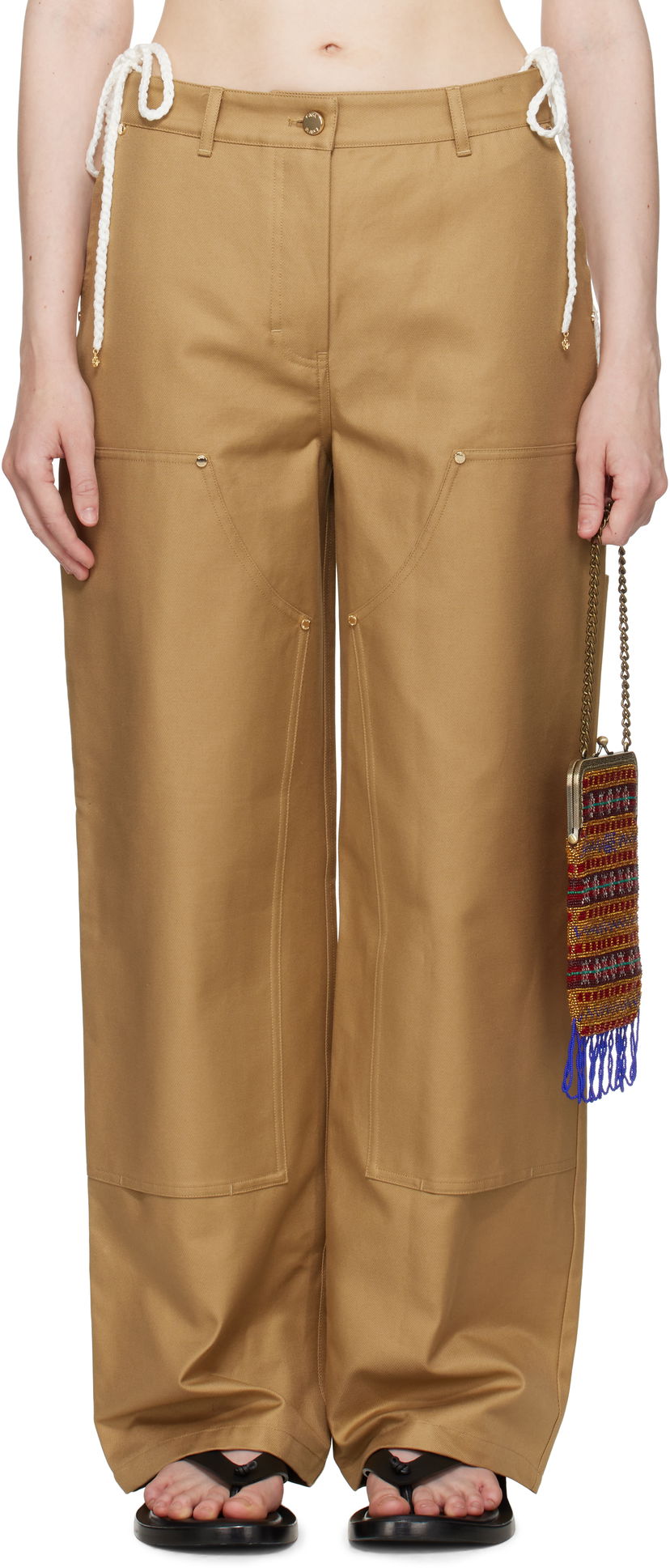 Cargo housut Casablanca Casablanca Cotton Workwear Trousers Beige | WS25-TR-303-01