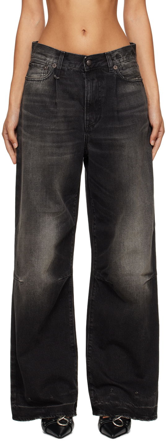 Jeans R13 R13 Wayne Wide-Leg Jeans Musta | R13WD146-D262C