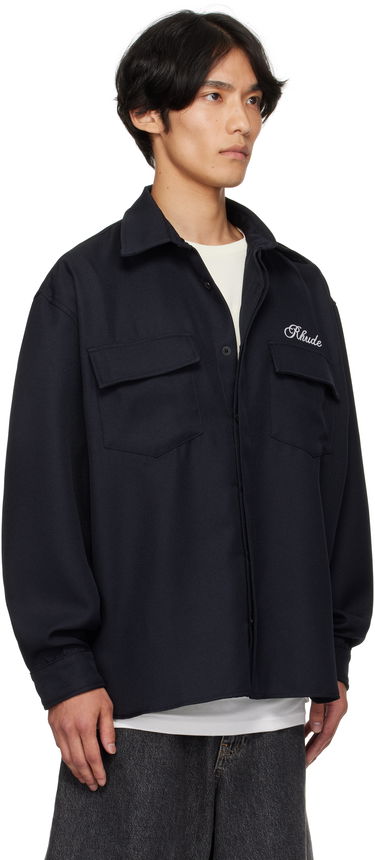 Paita Rhude Boxy Long Sleeve Work Shirt Tummansininen | RHPF25SR02731, 1