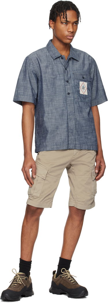 Paita C.P. Company C.P. Company Chambray Short Sleeve Shirt Sininen | 18CMSH151A-110065W, 3